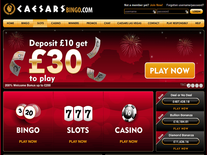 Caesars bingo home new