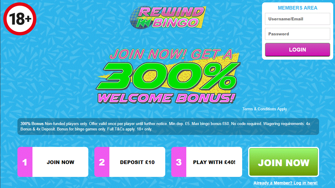 Rewind bingo 20 march 2018