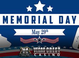 Vegas crest casino offers memorial day promotion
