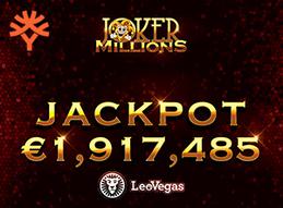 Yggdrasils joker millions slot pays %e2%82%ac1 9 million at leovegas