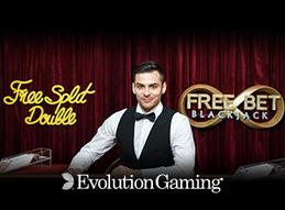 Evolution adds free bet blackjack and 2 hand casino holdem live table games