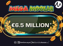 Lucky player generated a huge jackpot of € 6 597 136 with mega moolah