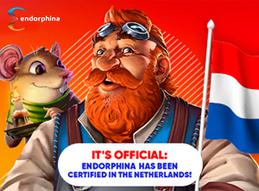 Endorphina pleased with certification in the netherlands
