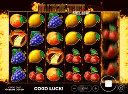 Hot fruits are stacked on the reels with hoollische sieben deluxe