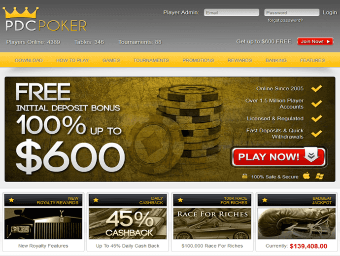 PDC Poker Screenshot