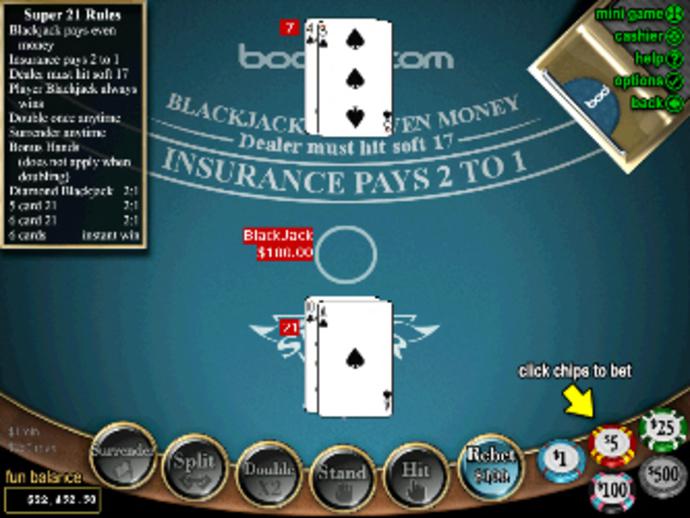 Super 21 Blackjack Screenshot