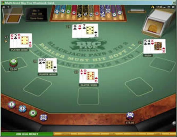 Big Five Multi-Hand Blackjack Gold Screenshot