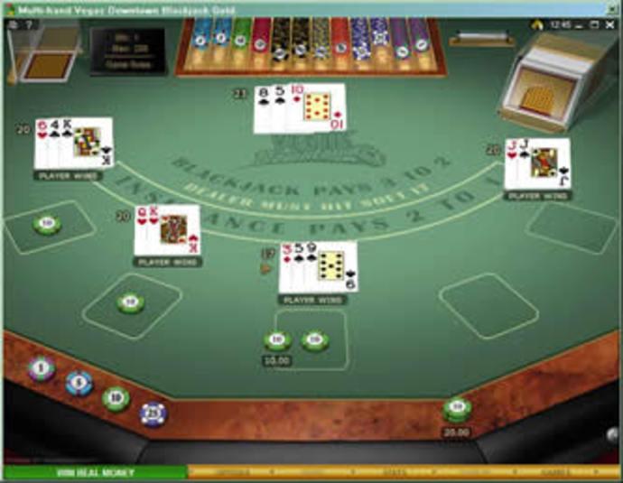 Vegas Downtown Multi-Hand Blackjack Gold Screenshot