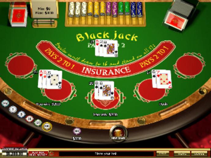 Playtech Multi-Hand Progressive Blackjack Screenshot