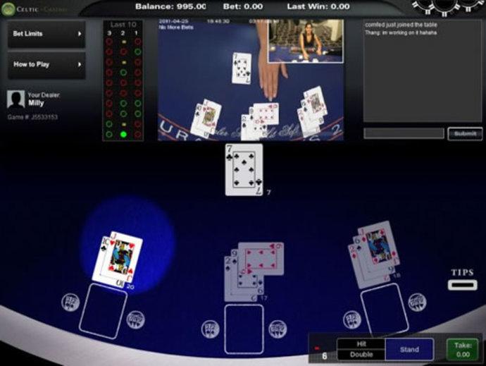 Live Dealer Blackjack Screenshot