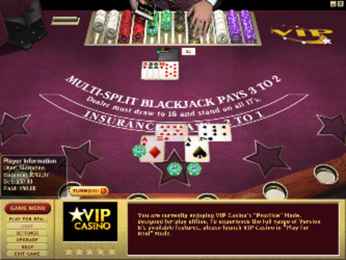 Cryptologic Multi-Split Blackjack Screenshot