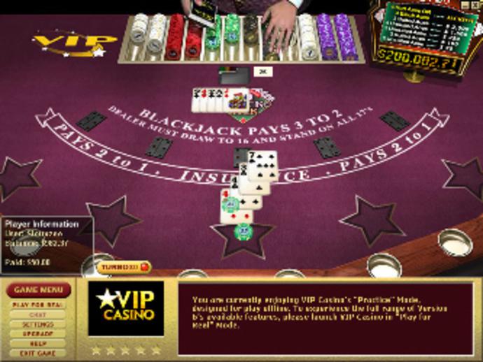 Cryptologic Progressive Blackjack Screenshot