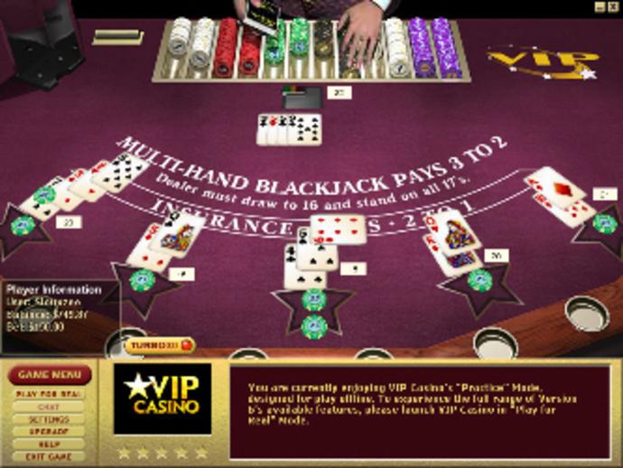 Cryptologic Multi-Hand Blackjack Screenshot