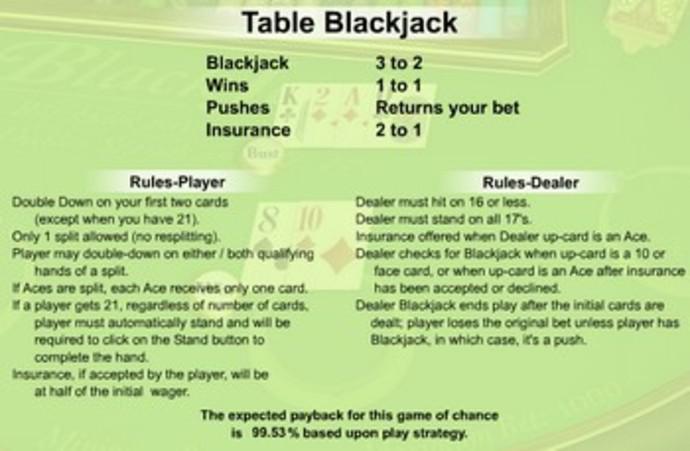 Table Blackjack Screenshot