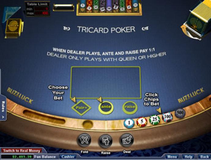 TriCard Poker Screenshot