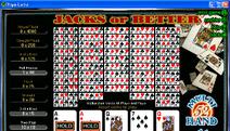 Jacks or Better 52-Hand Video Poker Screenshot