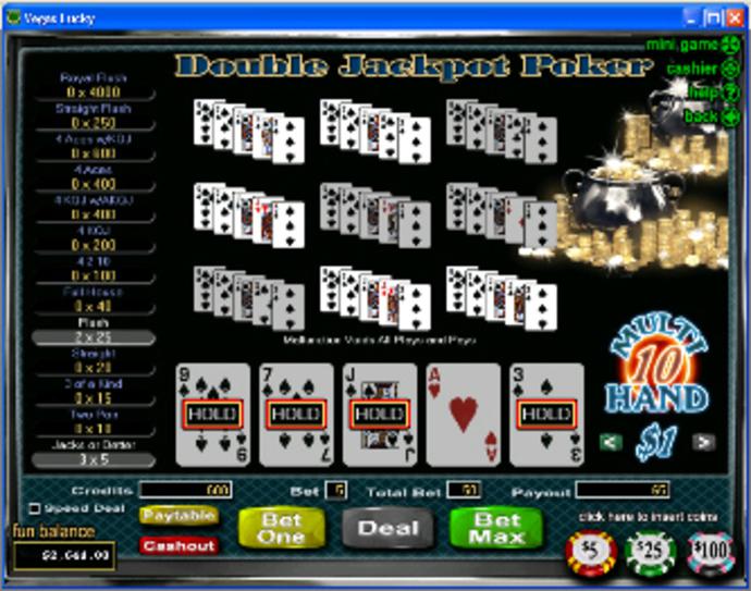 Double Jackpot 10-Hand Video Poker Screenshot