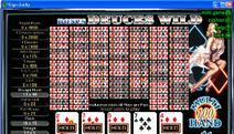 Bonus Deuces Wild 100-Hand Video Poker Screenshot