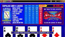 SupaJax Progressive Video Poker Screenshot