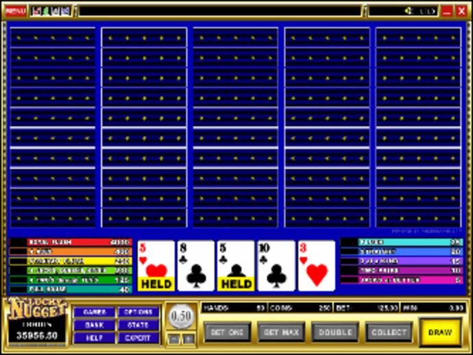 Aces & Faces 50 Play Video Poker Screenshot