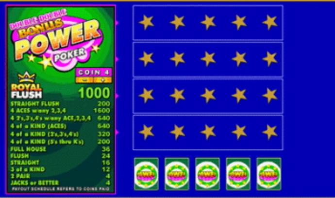 Double Double Bonus Multi-Hand Play Power Poker Screenshot
