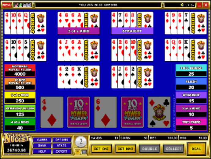 Double Joker 10-Play Power Poker Screenshot