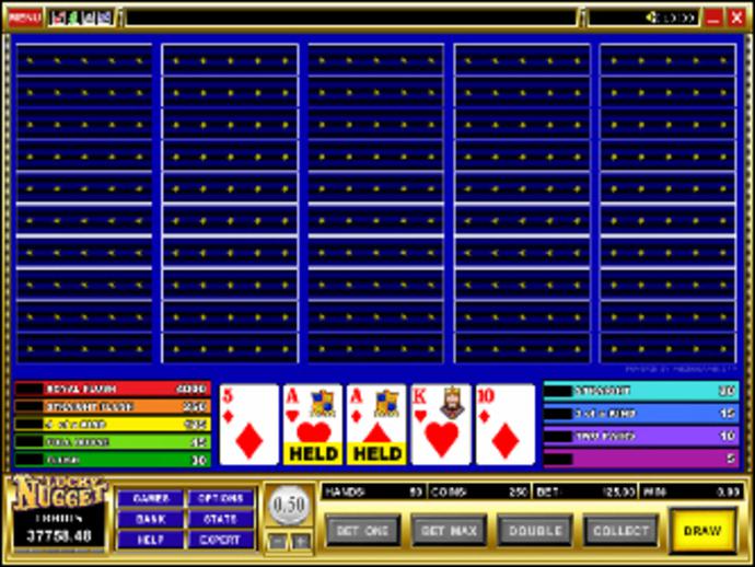 Jacks or Better 50-Play Video Poker Screenshot