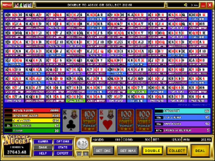 Jacks or Better 100-Play Video Poker Screenshot