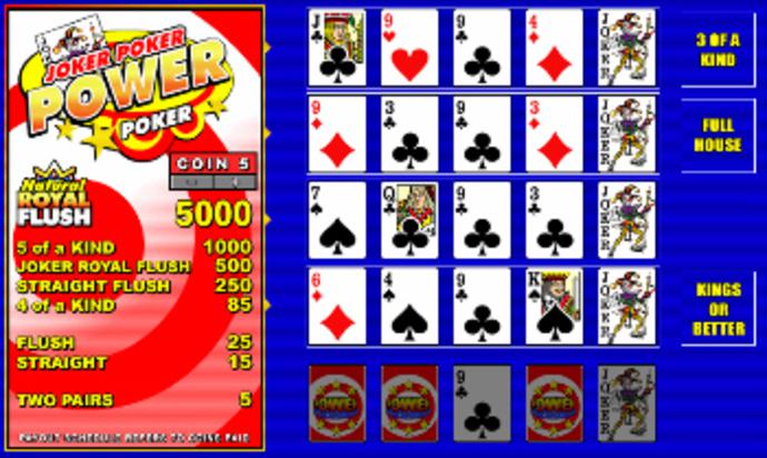 Joker Poker 4 Hand Video Poker Screenshot