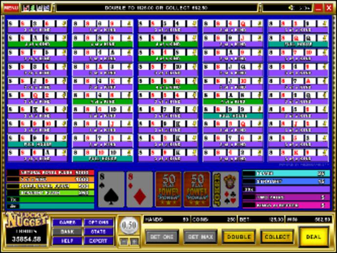 Joker Poker 50-Play Video Poker Screenshot