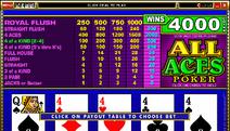 All Aces Video Poker Screenshot