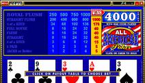 All American Video Poker Screenshot