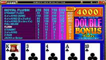Double Bonus Video Poker Screenshot