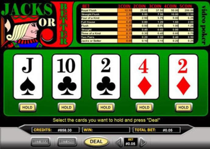 Jacks or Better Video Poker Screenshot