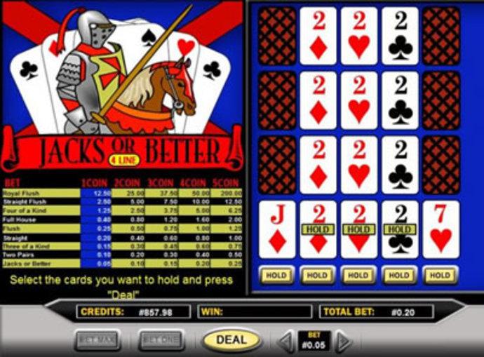 Jacks or Better Video Poker Screenshot