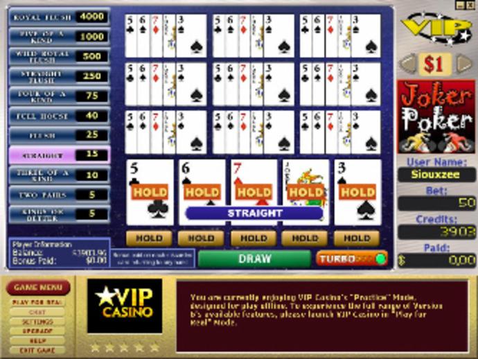Bonus Joker Poker 10-hand Video Poker Screenshot