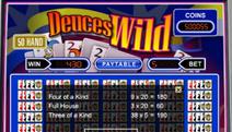 50-Hand Deuces Wild Flash Video Poker Screenshot