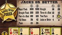 Lucky Draw Jacks or Better Online Video Poker Screenshot
