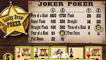 Lucky Draw Joker Online Video Poker Screenshot
