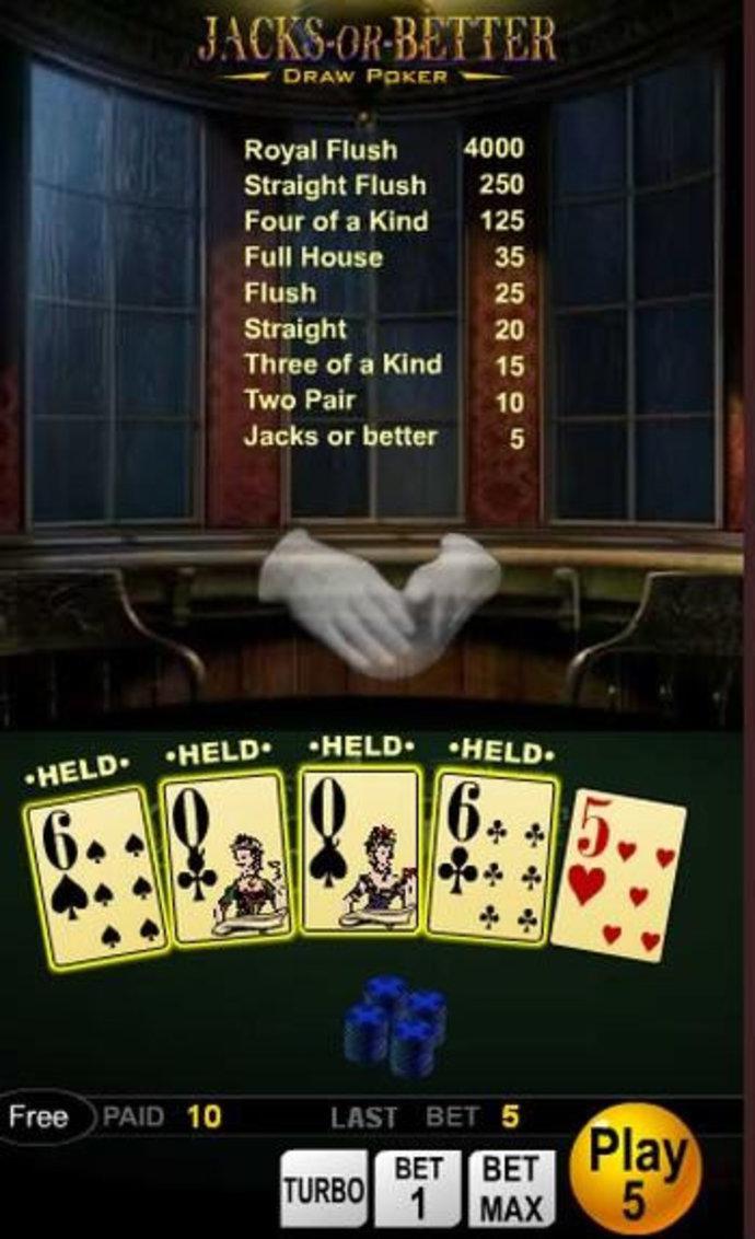Phantom Belle Jacks or Better Online Video Poker Screenshot