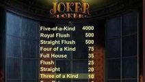Phantom Belle Joker Online Video Poker Screenshot