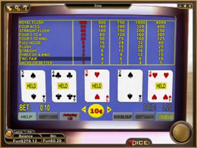 Bonus Video Poker Screenshot