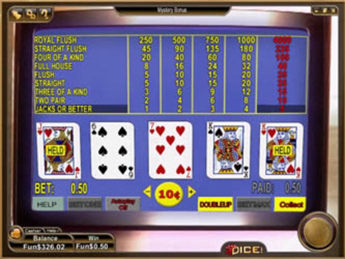 Mystery Bonus Video Poker Screenshot