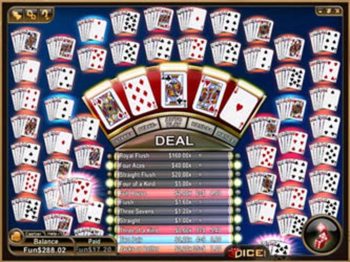 Nevada Bonus Video Poker Screenshot