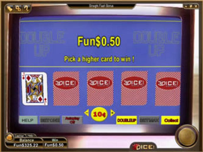 Straight Flush Bonus Video Poker Screenshot