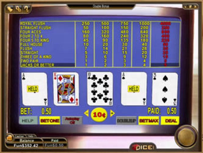Double Bonus Video Poker Screenshot
