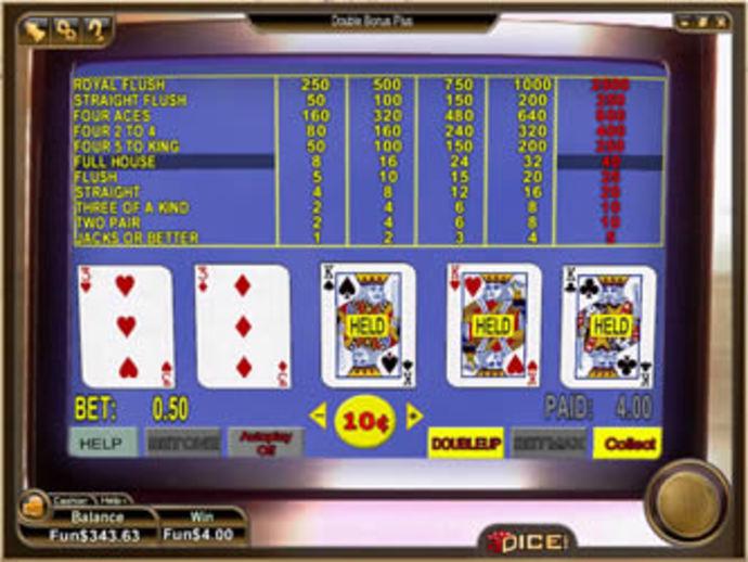 Double Bonus Plus Video Poker Screenshot