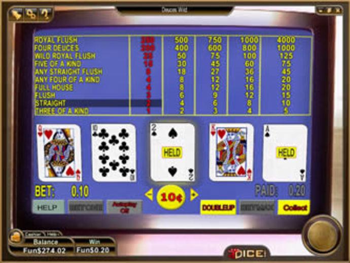 Deuces Wild Video Poker Screenshot