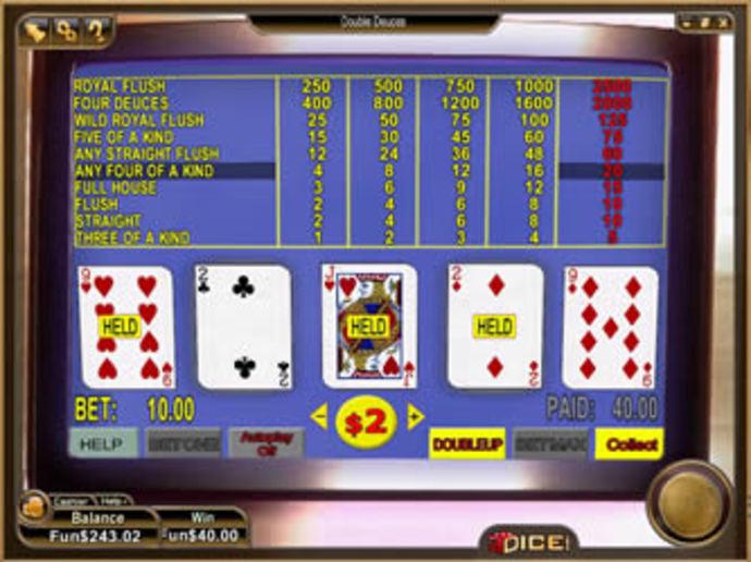 Double Deuces Video Poker Screenshot