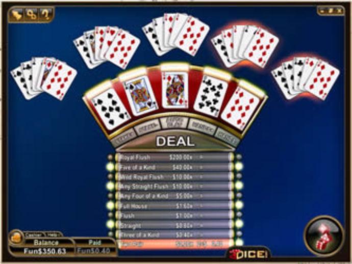 Jokers Wild (Two Pair Minimum) Video Poker Screenshot